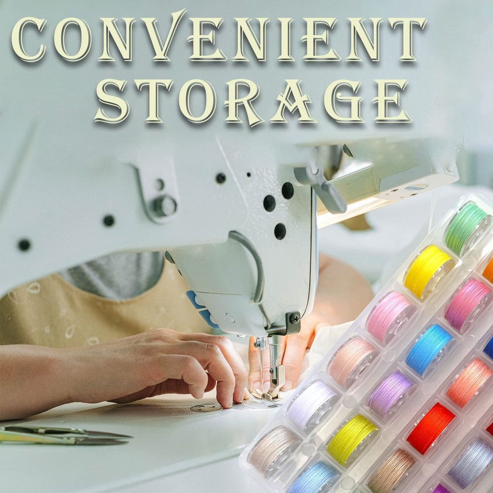 Bobbins and Sewing Threads Pre Wound for Multiple Machines 36 PCS Plastic