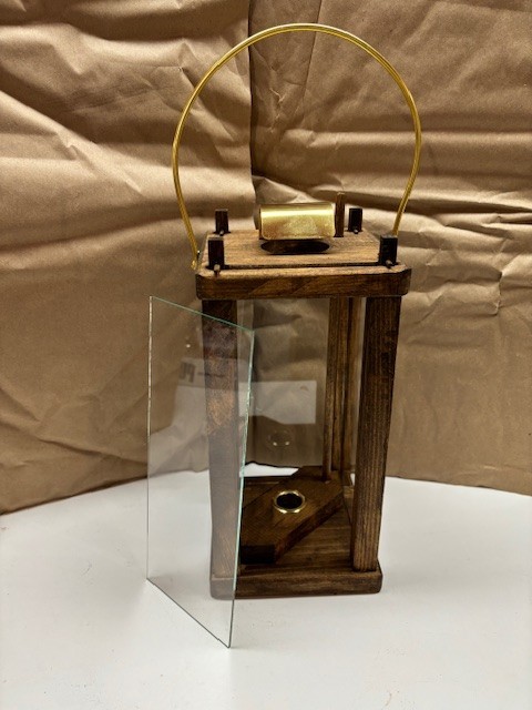 CIVIL WAR REENACTMENT WOODEN LANTERN