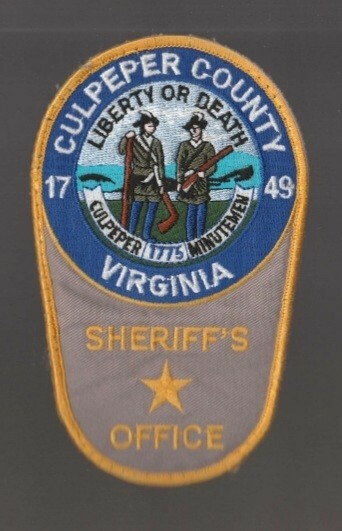 CULPEPPER COUNTY VIRGINIA VA SHERIFF'S PATCH