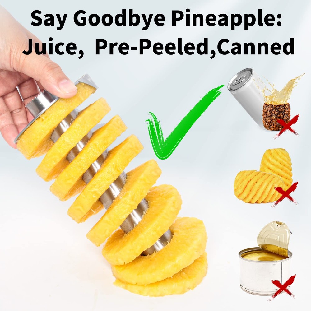 Pineapple Corer and Slicer Tool, Robust Pineapple Core Remover with Upgraded ...