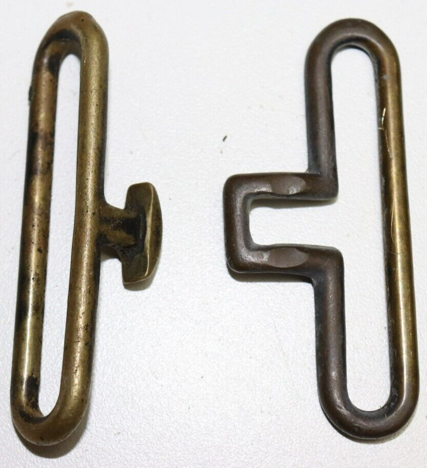 WWII US brass pistol belt hardware set each E5149