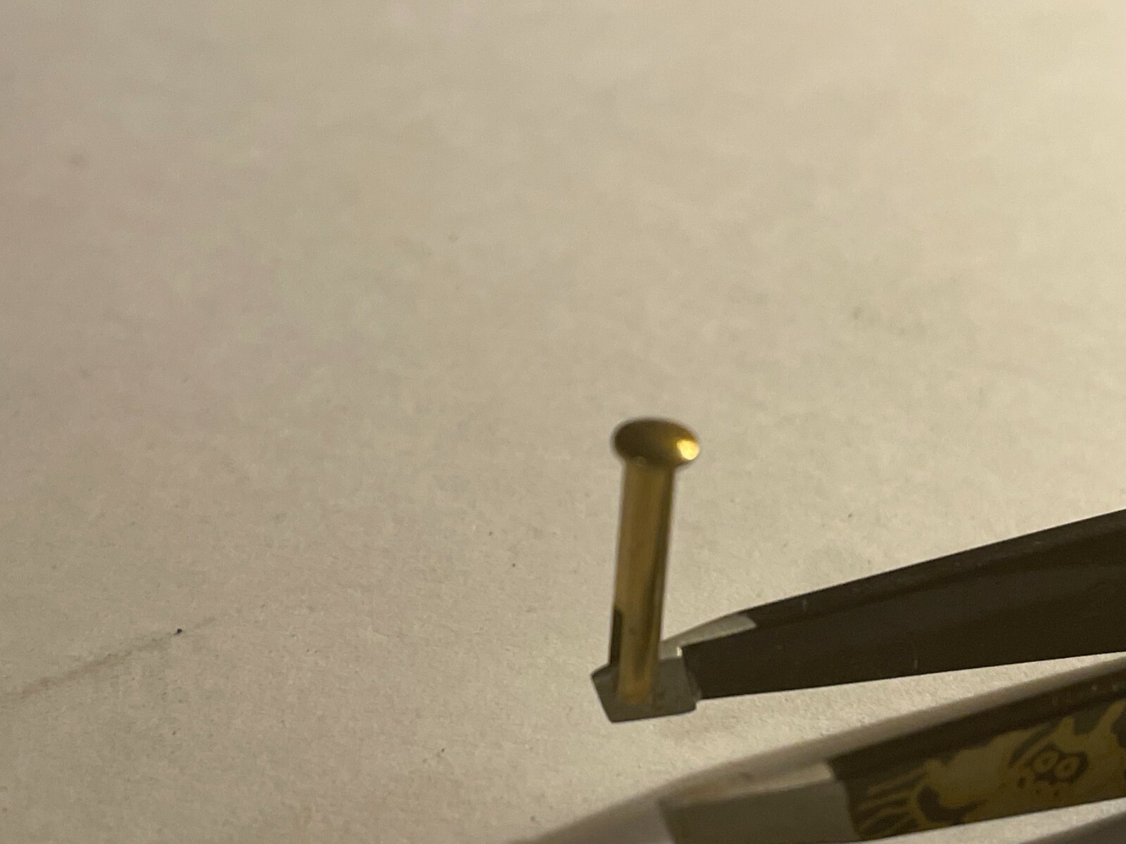 50~.085 (3/32) Diameter ~ 1/2" Long ~ 9/64 Oval Head -Pure Brass Split Rivet