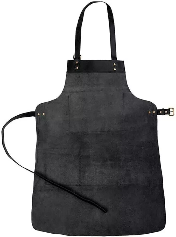 Leather Apron For Men/Women Adjustable Straps With Pockets