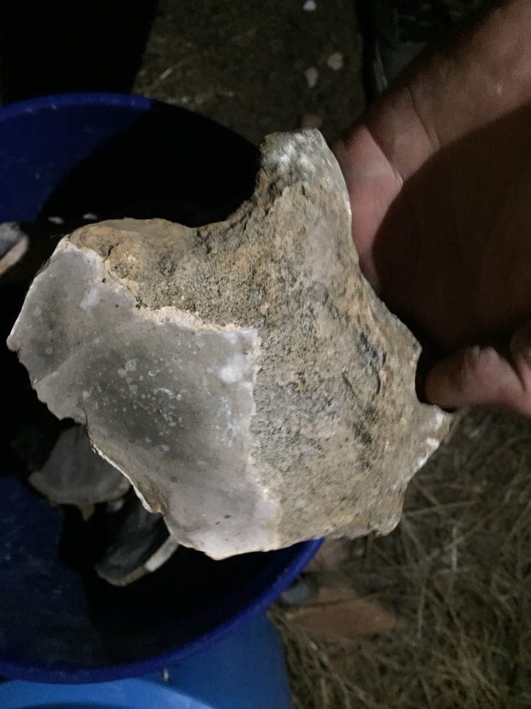 Heat treated Texas Chert Spalled medium flat 15+ Lbs $120