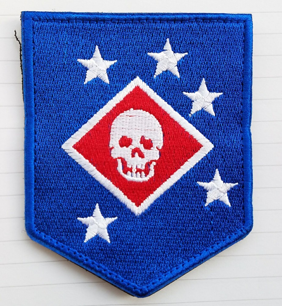 Marine Raiders Infrared Special Operations-MARSOC,USMC,SOF Hook Loop Patch Blue