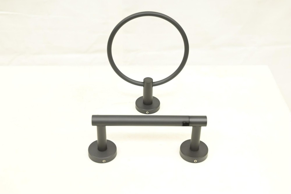 BWE A-91079-2-B 2-Piece Bath Hardware Set, Matte Black