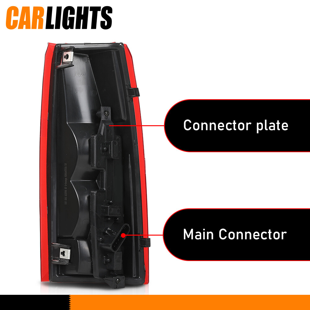 Set of 2 Tail Light Fit For 88-98 Chevy K1500 Silverado LH & RH w/ Bulb