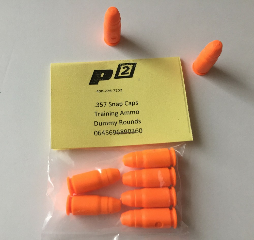 P2 .357 Sig Cal SNAP CAPS TRAIN AMMO BULLETS SHELLS PRACTICE SAFE .357 - 6 Pak