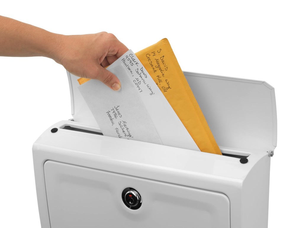 Architectural Mailboxes White Wall Mount Locking Mailbox Standard Metal Secure