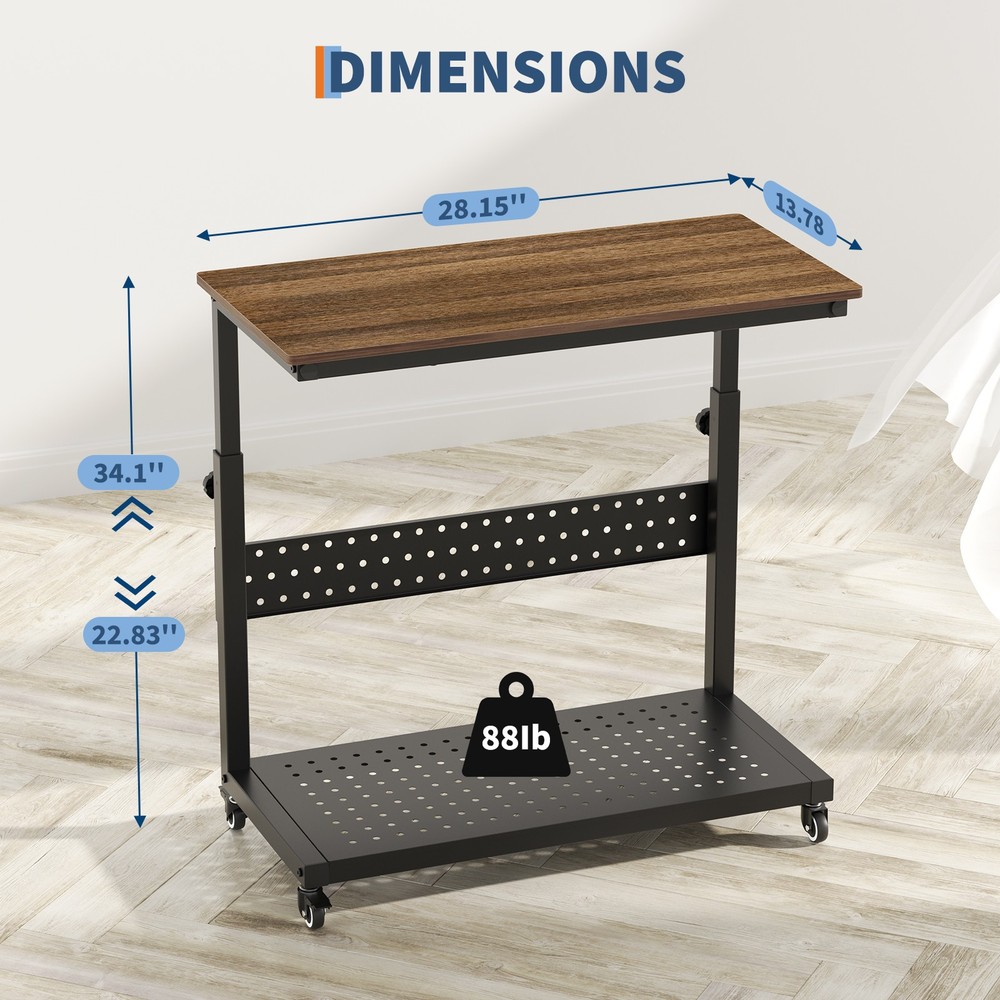 Computer Tower Stand, 11 Level Height Adjustable PC Stand with Line Storage Rack