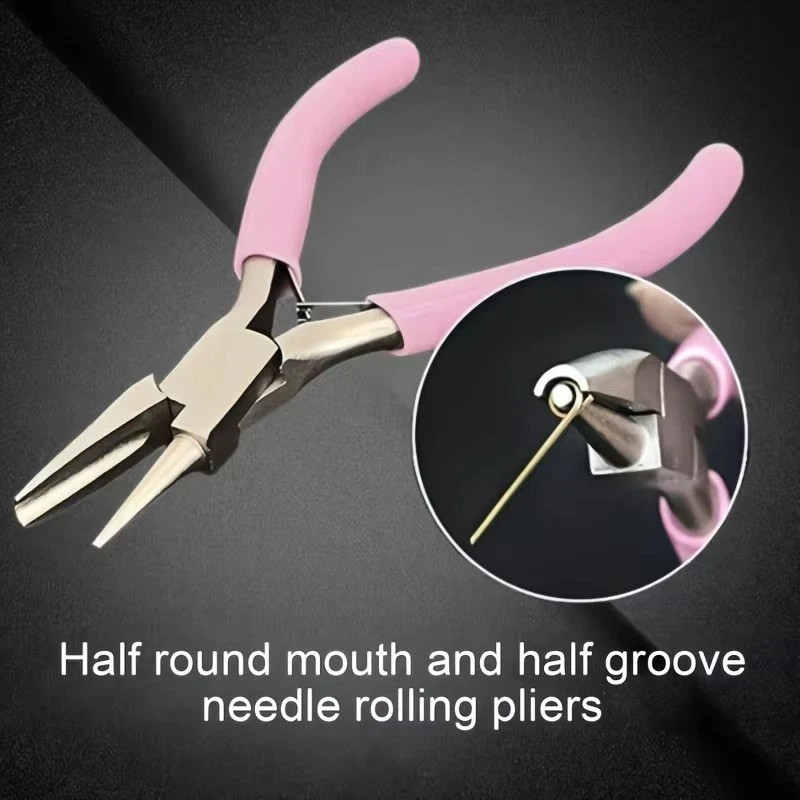 5in Round Concave Pliers Jewelry Making Precision Wire Loop Tool*