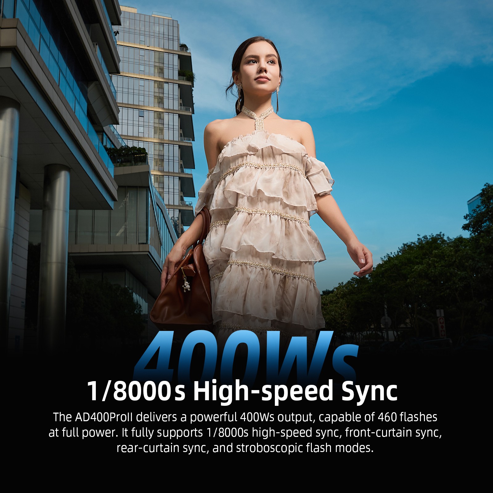 GODOX AD400ProII 400Ws Outdoor Flash Strobe 2.4G TTL 1/8000 HSS Modeling Lamp