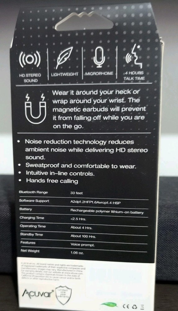 Aquivar magnetic wireless earbuds