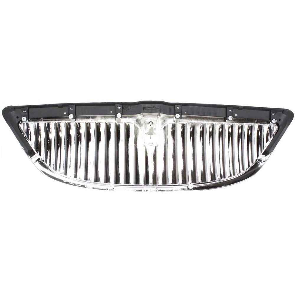 Grille For 03-11 Lincoln Town Car Chrome Shell and Insert with emblem provision