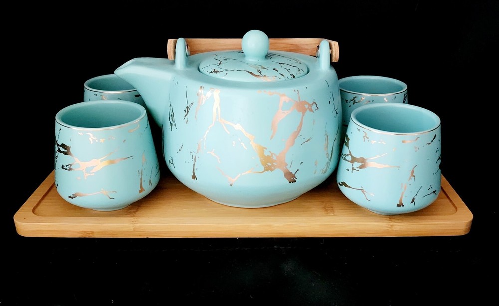 Teal Hinomaru Tea Set