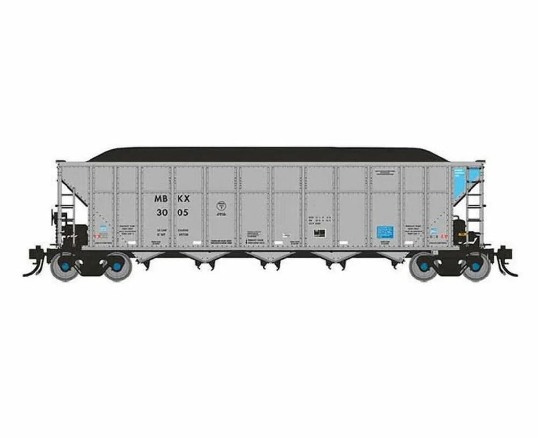 Rapido Trains 169038 HO MBKX Autoflood III RD Coal Hopper #1 (Pack of 6)