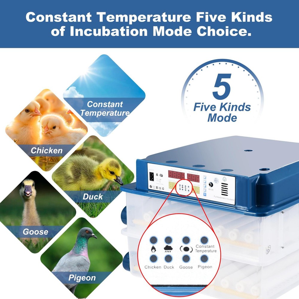 Incubators for Hatching 120 Eggs Egg Incubator with Automatic Egg