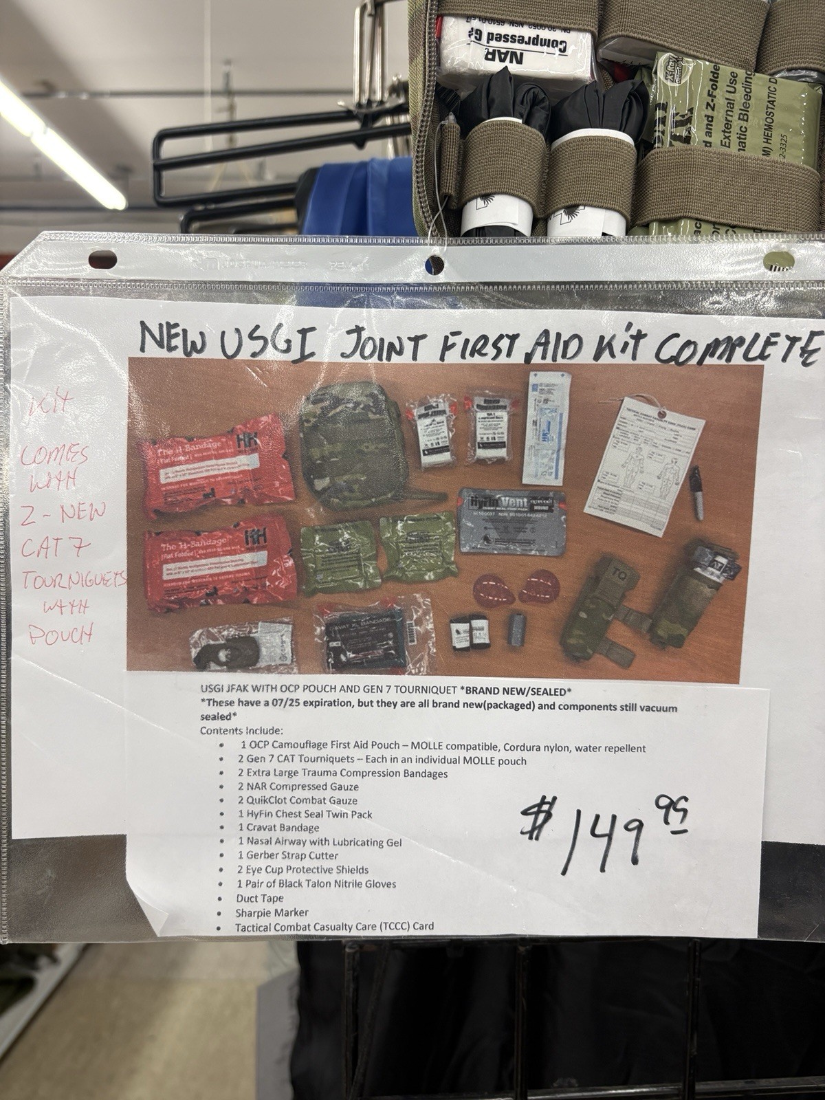 New In Package, USAF Joint First Aid Kit (JFAK) Complete With All Contents