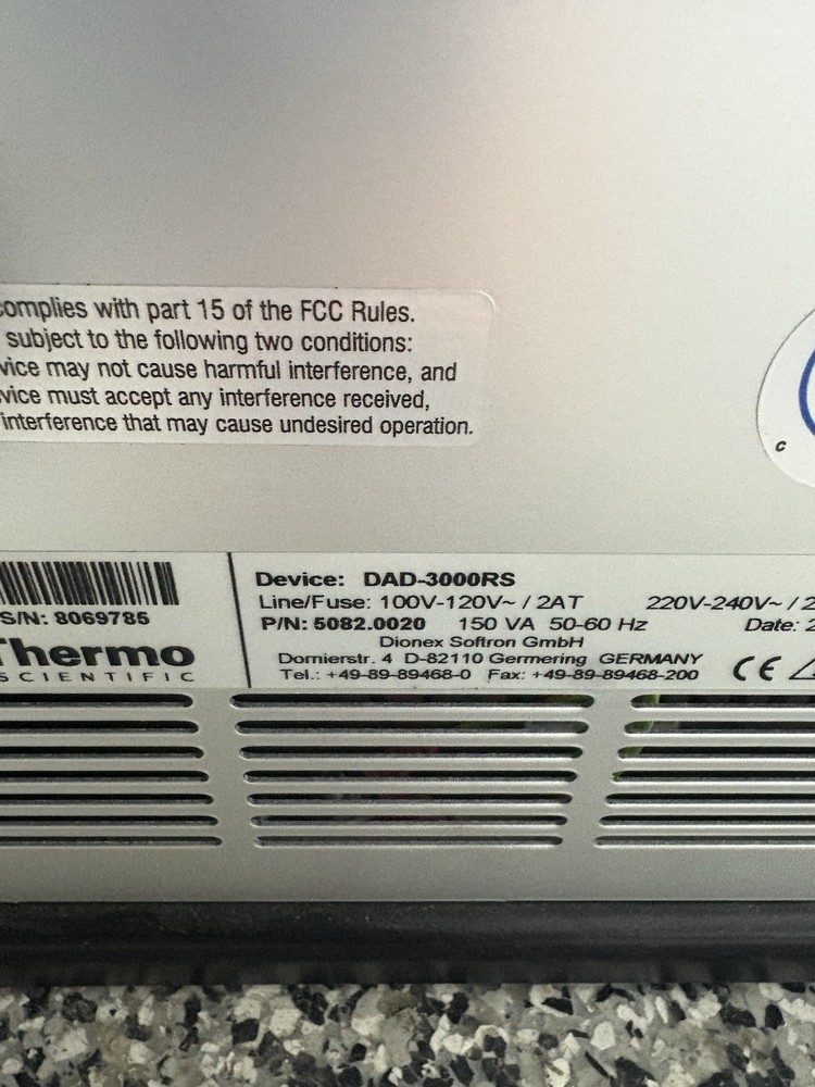 Thermo Dionex UltiMate 3000 Diode Array Detector Very Good Condition