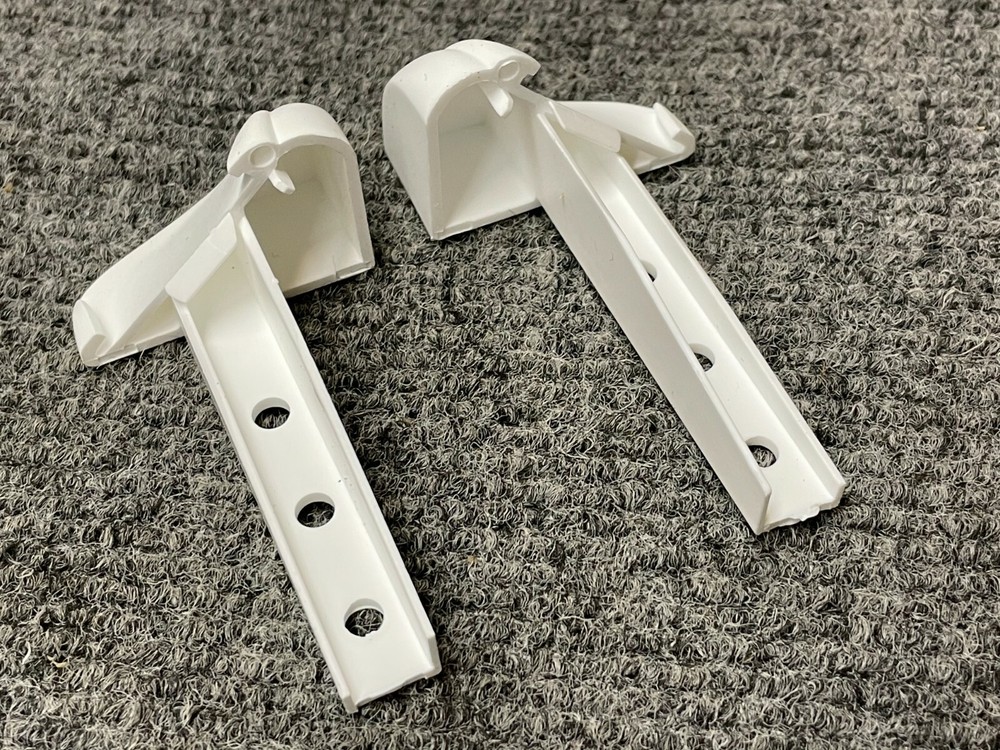 WHITE Vidmar Drawer Pull End Cap Caps Endcaps Stanley Left Right Plastic Pair