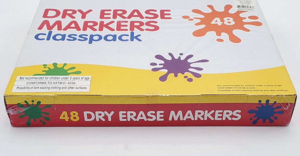 Black Dry Erase Markers Classpack Basic Supplies 48 Pieces New Sealed
