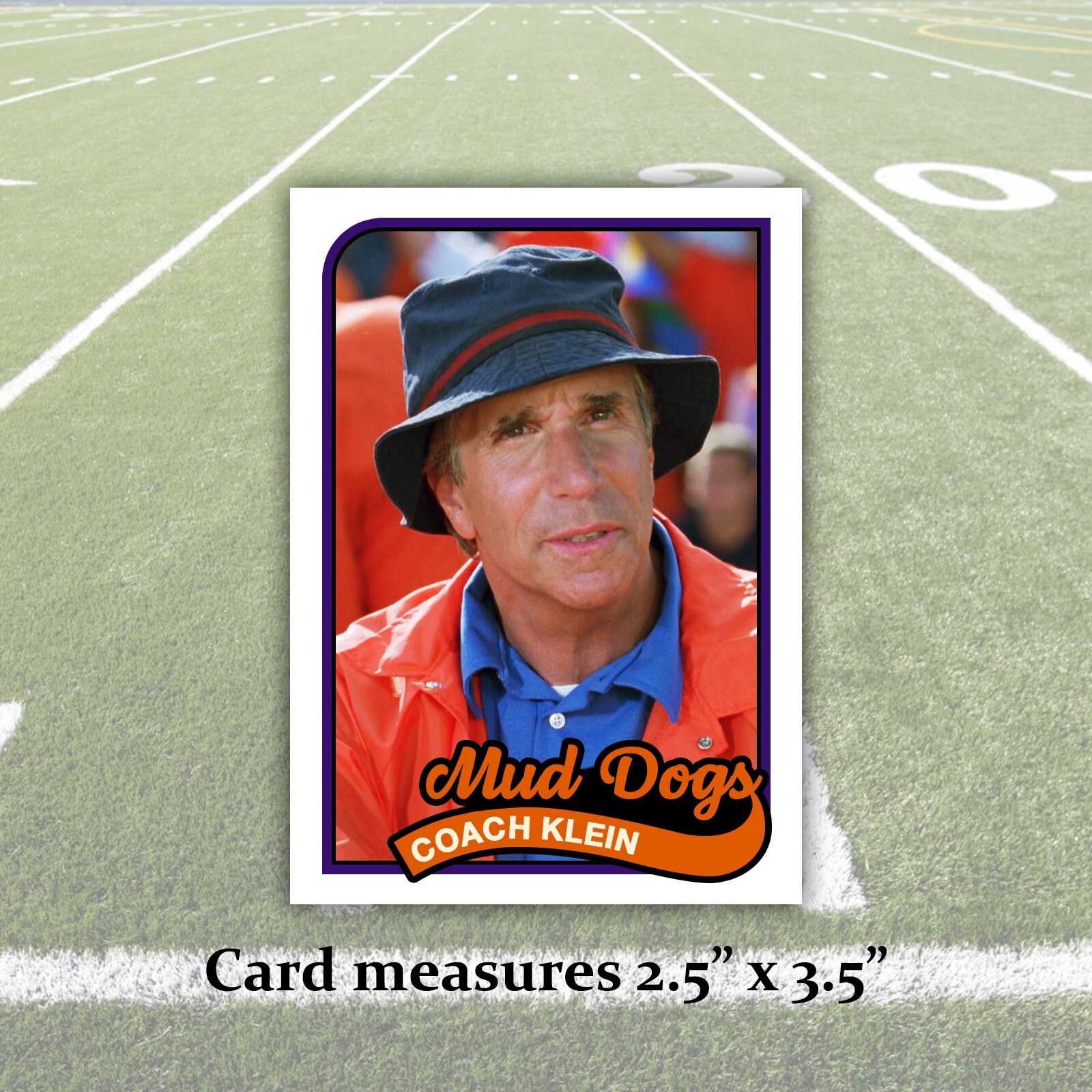 Coach Klein The Waterboy Trading Card Reprint Bobby Boucher Mud Dogs 1989 Style