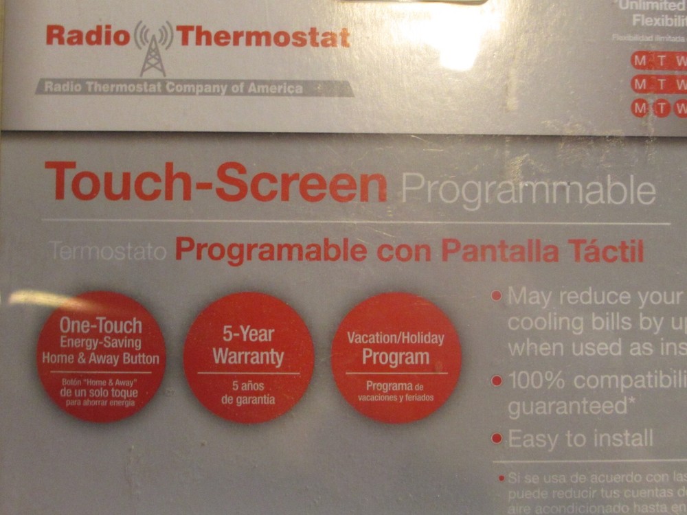 T30 Radio Thermostat Touchscreen Programable New Sealed