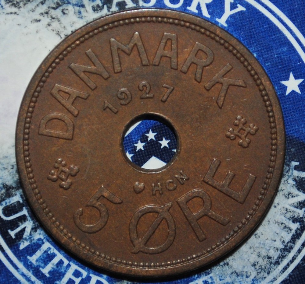 Denmark  5 Ore 1927  {{{D237