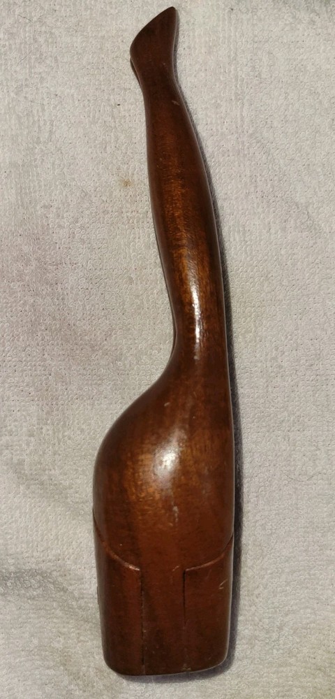 Vtg Solid Wood Nutcracker Lady Legs Hand Carved