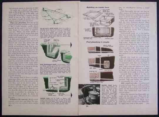 Garden Pool-Backyard Fish Pond How-To Build PLANS Cement