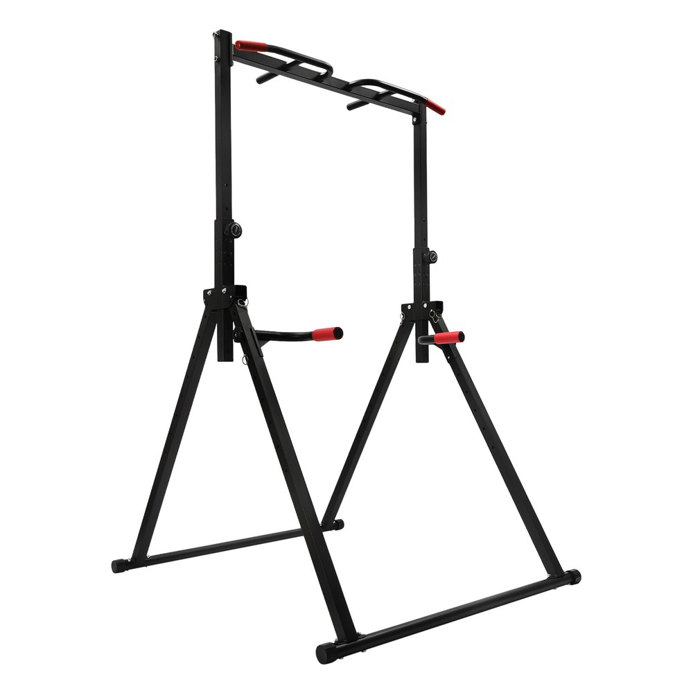 Used Adjustable Power Tower Dip Station Pull Up Bar Multifunc Triangular Struct