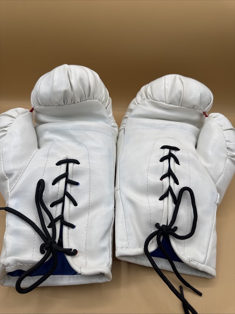 Rare HTF White Hublot Branded Boxing Gloves String Tie
