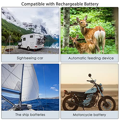 6-Volt Solar Panel for Deer Feeder with an Adjustable Mounting Bracket and