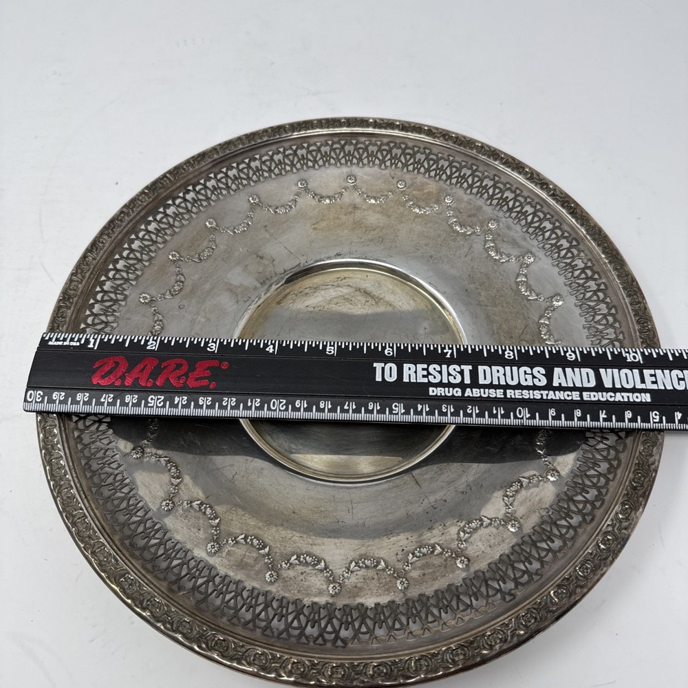 Silver Plated Plate Reed & Barton #1703 10.25” Serving Platter Sandwich Tray Vtg