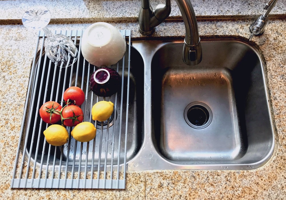 Roll-Up Drying Rack Space Saving Kitchen Sink Counter Dish Drying Mat