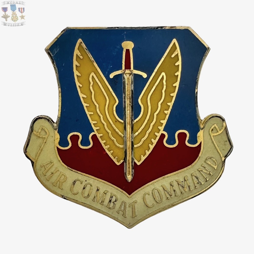 AIR FORCE AIR COMBAT COMMAND CREST INSIGNIA SECURITY FORCES 1-1/2” CAP SIZE P-23
