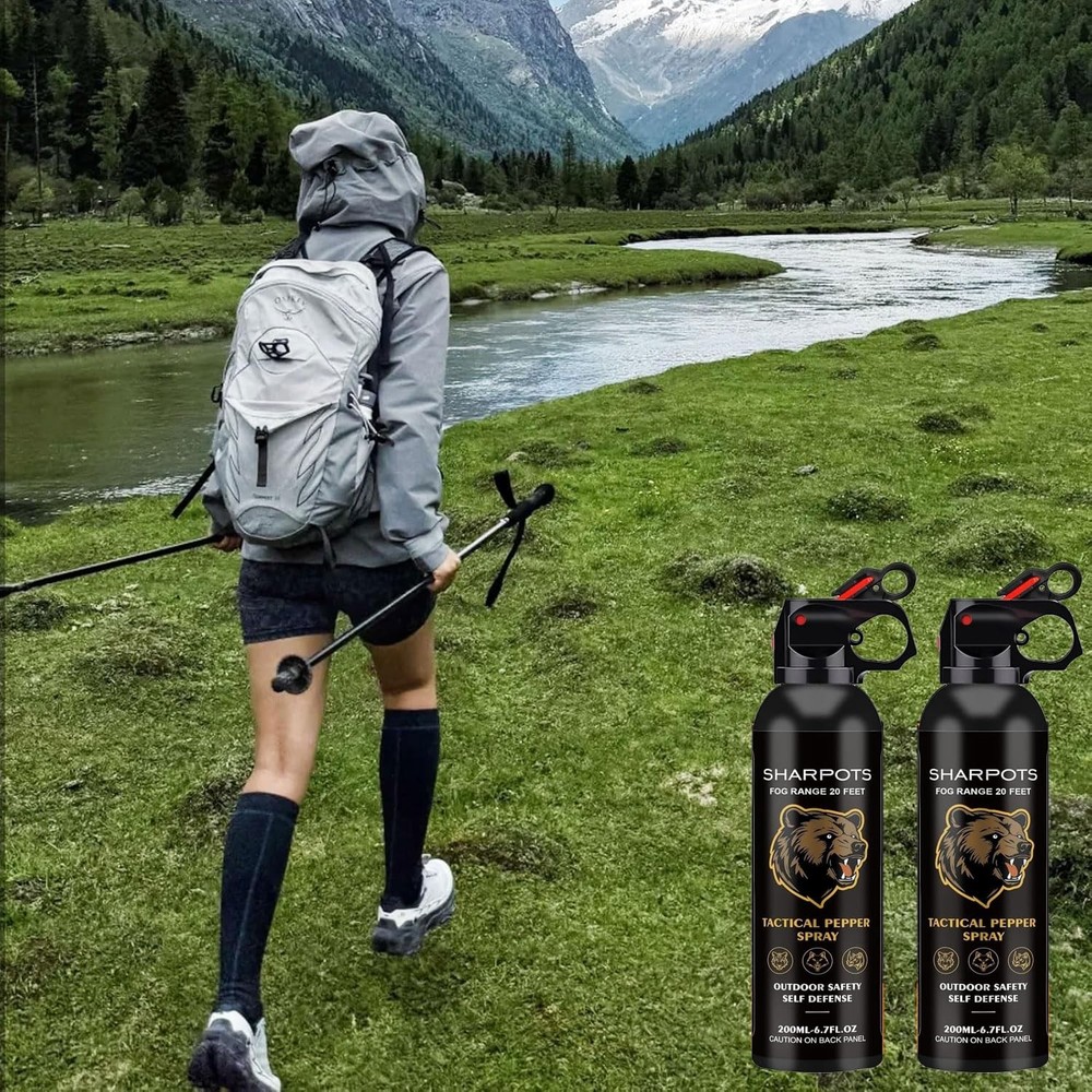 Compact Pepper Spray for Hiking: Maximum Strength Powerful for Camping - Easy...