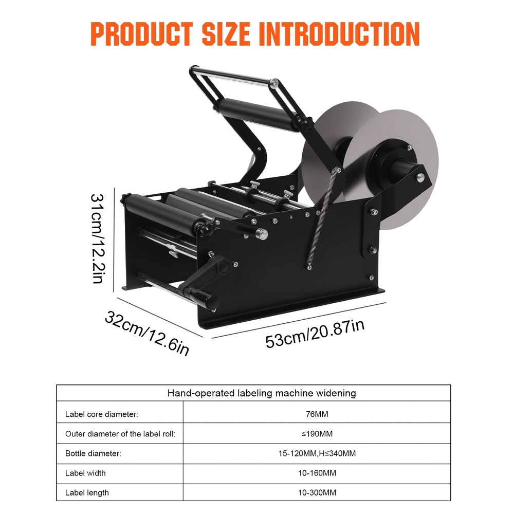Adjustable Label Printer Packing Machine with Handle for Cans and Bottles