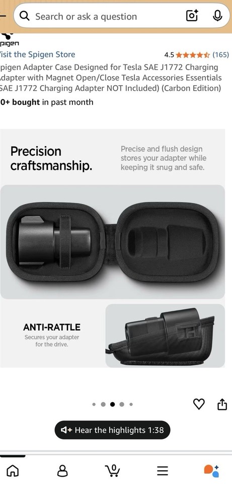 For Tesla | Spigen TO251 Charging Adapter Case