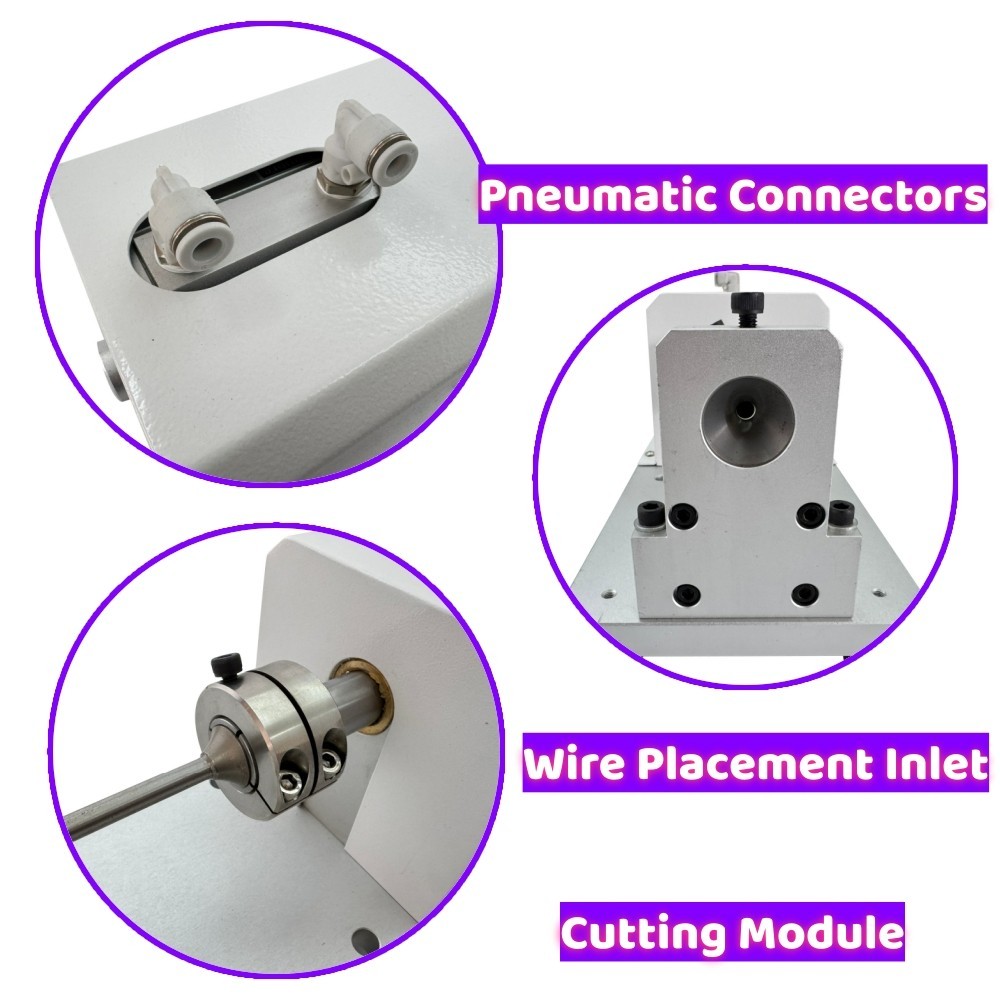 Pneumatic Metal Shielding Mesh Ring Cutting Machine For Energy Cable Assembly