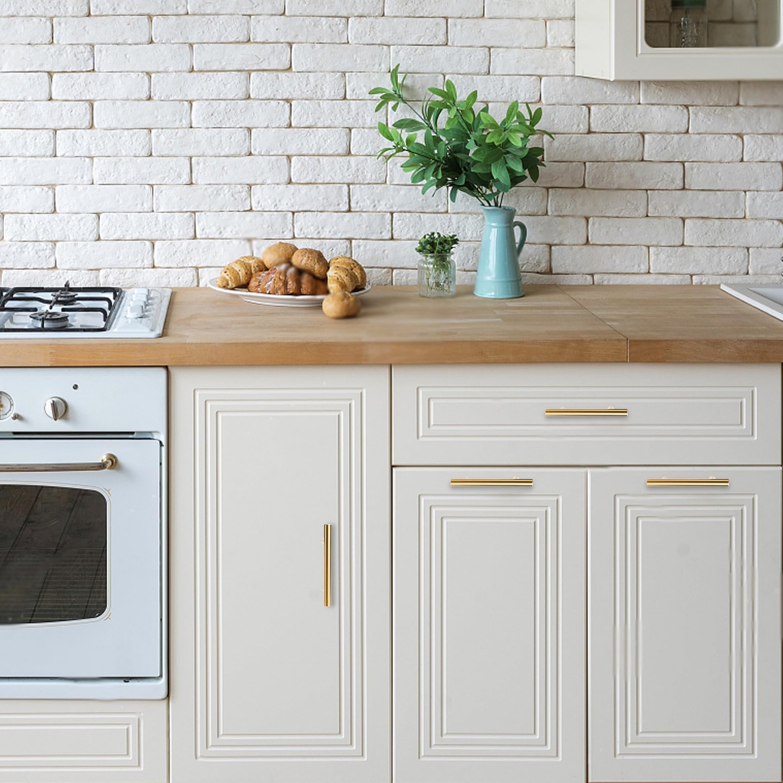 10 Pack Cabinet Pulls Matte Black Stainless Cabinet Handles, for Kitchen and Bat