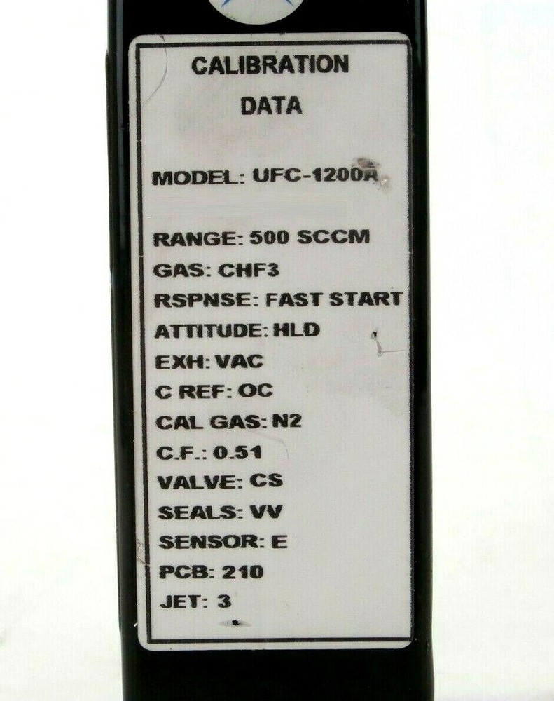 UNIT Instruments UFC-1200A Mass Flow Controller 500 SCCM CHF3 Working Spare