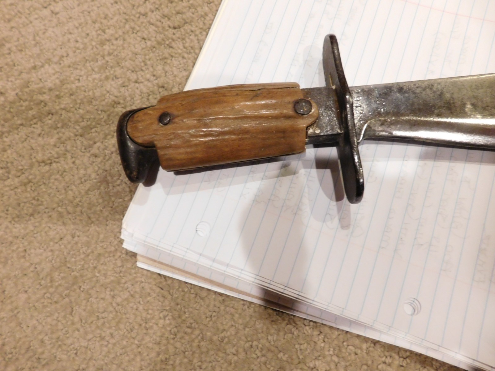 WWI U.S. Army Bolo Knife M-1910 Marked SA Springfield Armory US 1913