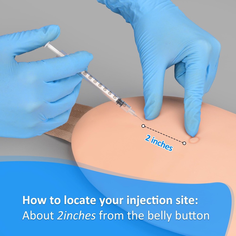 Belly Injection Simulator, Subcutaneous Injection Training Pad, Injection Pra...