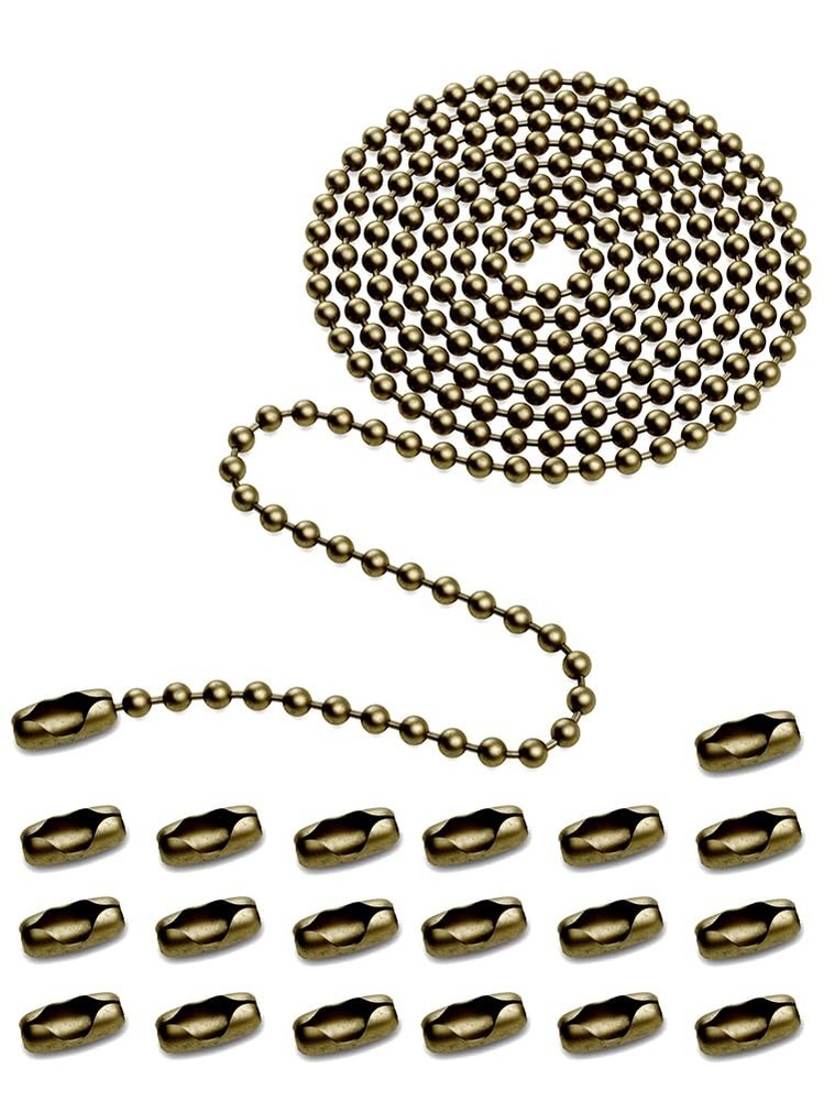 160-inch Ceiling Fan Pull Chain, Rustproof 3mm Chain Extension Bronze