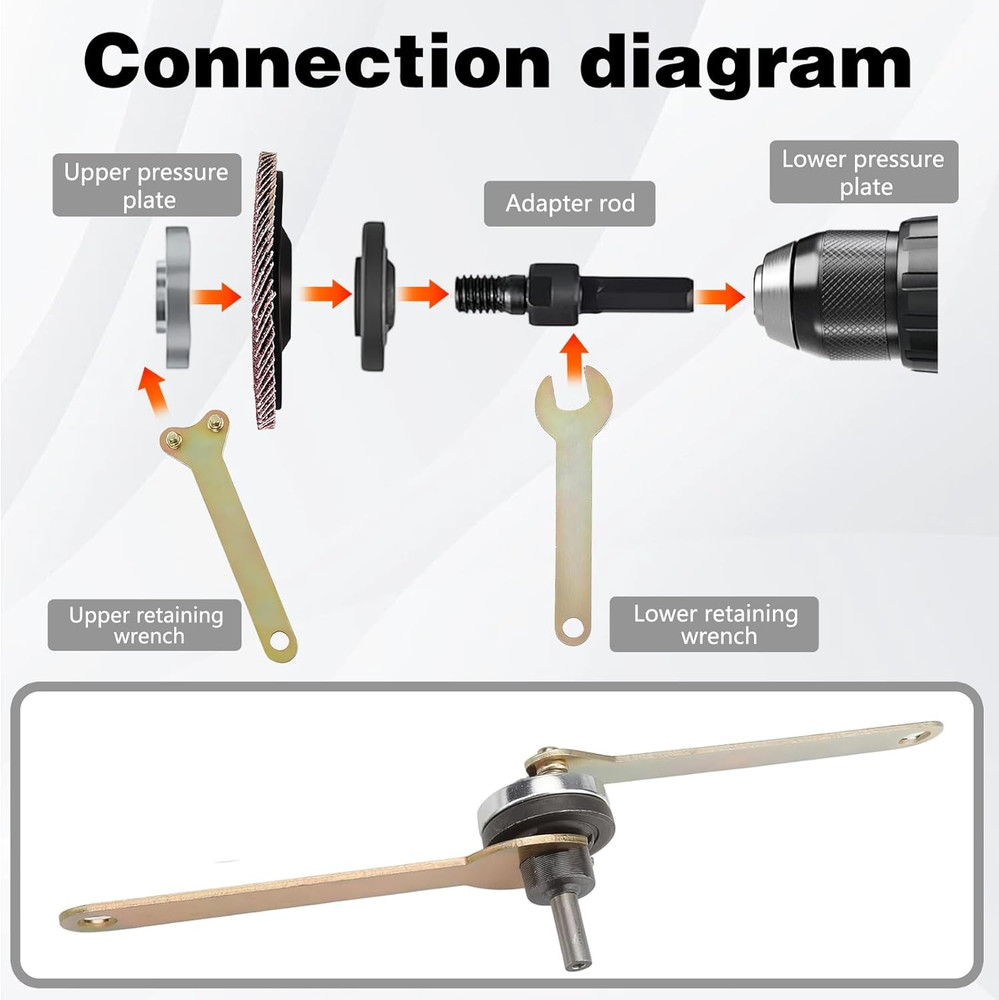 2 Set Angle Grinder Connecting Set, 10Pcs Electric Drill Angle Grinder Connec...