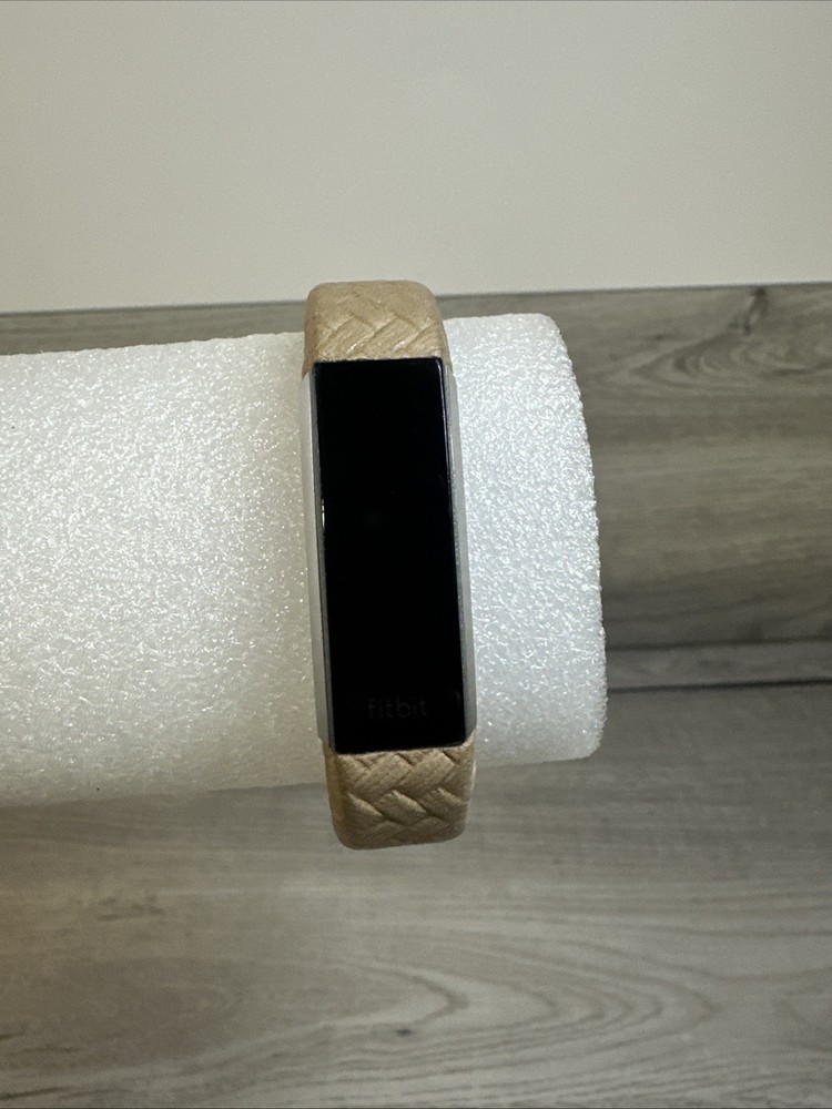 Fitbit FB408 Activity Tracker Silver Genuine Leather Band No Charger Untested