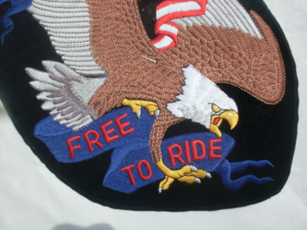 Eagle with American Flag Large Patch embroidered Patches