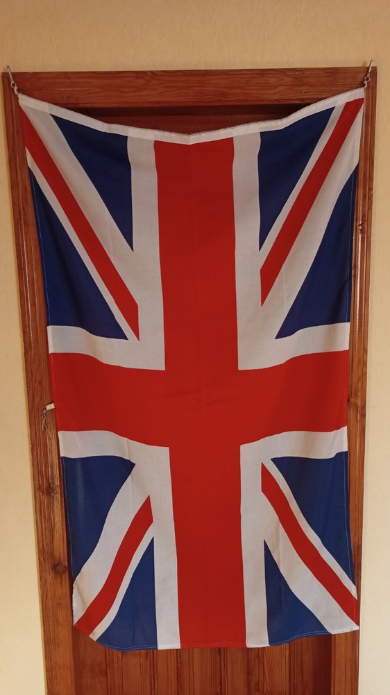 Large Big British flag with hooks. 154x92 cm.