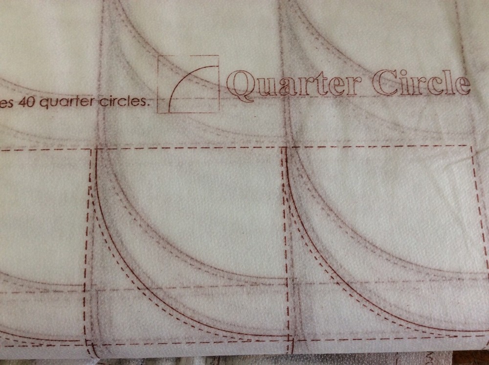 QUILTSMART QUARTER CIRCLE INTERFACING - 7 PANELS
